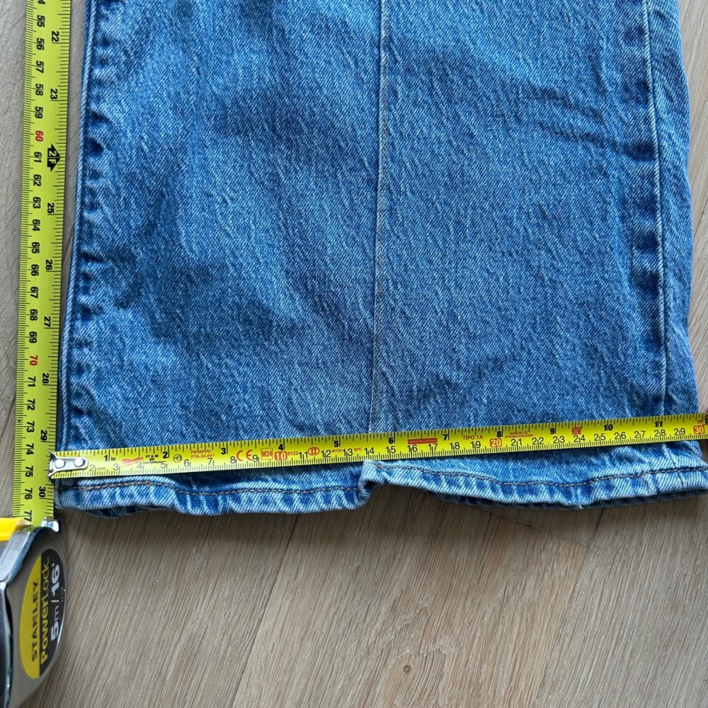 Levi's Ribcage Bell Jeans 27x32 Blue High Rise Flare Leg Denim Hippie Boho Retro - Picture 8 of 12